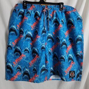 Neff JAWS Swim Board Shorts Swimwear Men's XXL 2XL Summer Outdoor Shark NEW NWT
